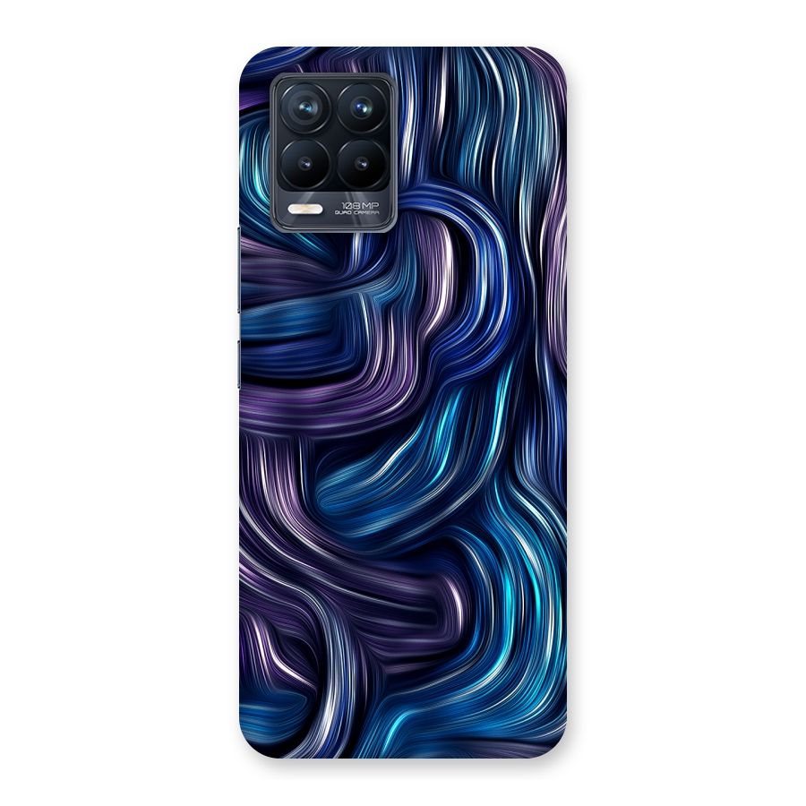 Blue and Purple Oil Paint Back Case for Realme 8 Pro