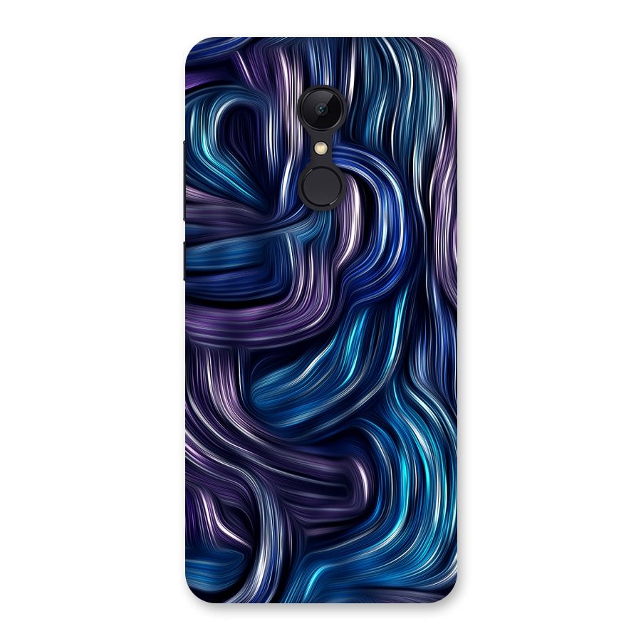 Blue and Purple Oil Paint Back Case for Redmi 5
