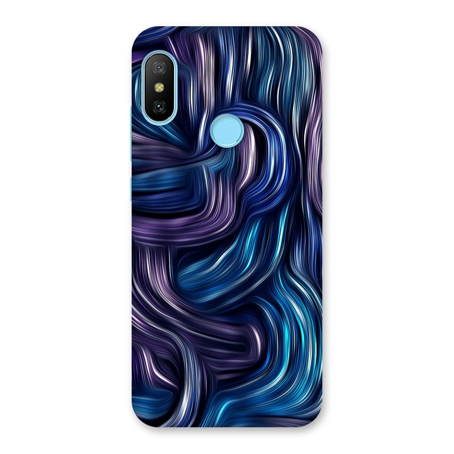 Blue and Purple Oil Paint Back Case for Redmi 6 Pro