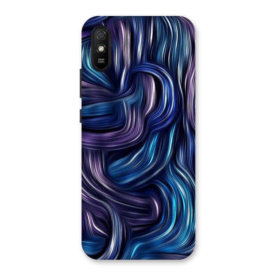 Blue and Purple Oil Paint Back Case for Redmi 9A