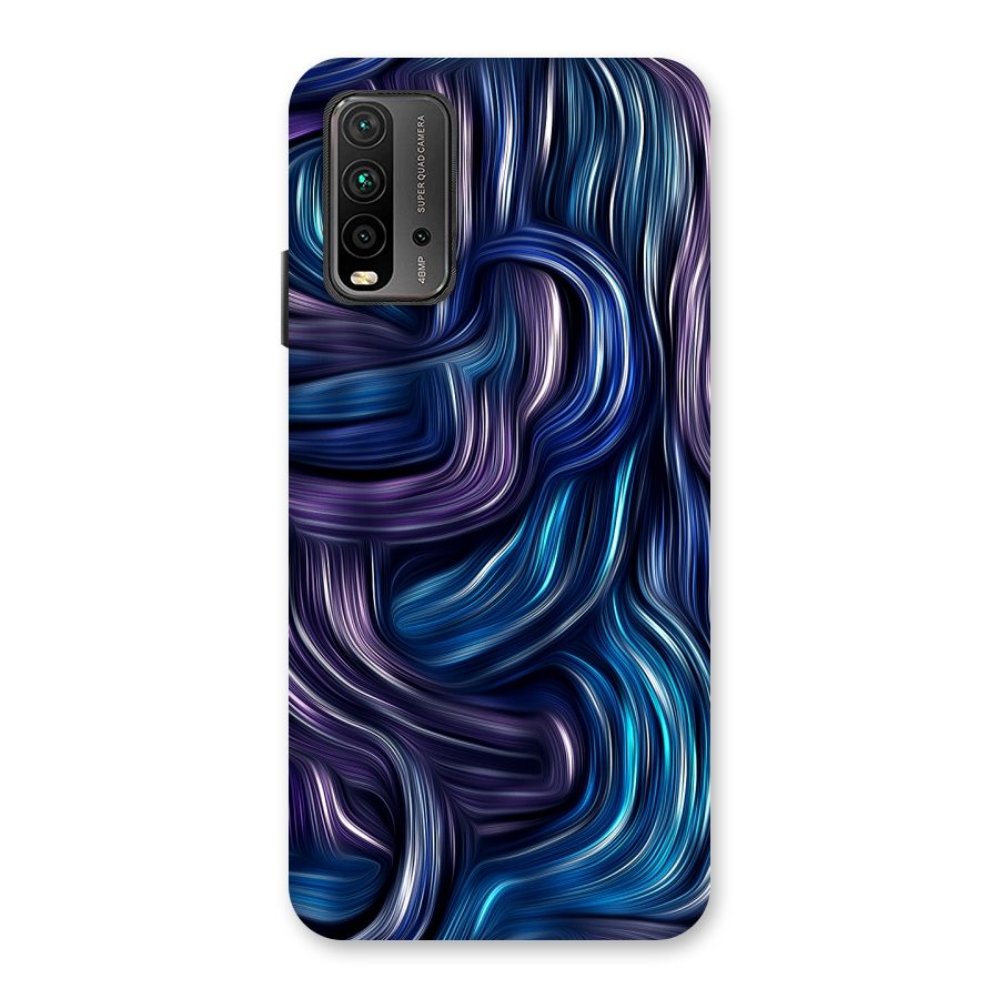 Blue and Purple Oil Paint Back Case for Redmi 9 Power