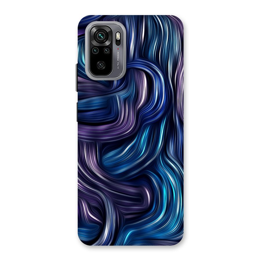 Blue and Purple Oil Paint Back Case for Redmi Note 10