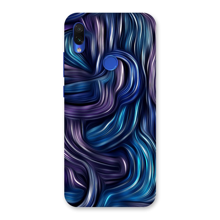 Blue and Purple Oil Paint Back Case for Redmi Note 7S