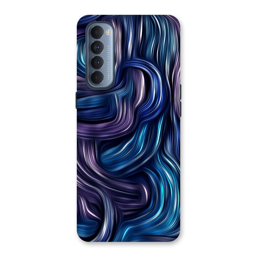 Blue and Purple Oil Paint Back Case for Reno4 Pro