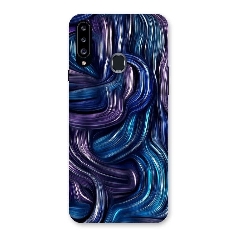 Blue and Purple Oil Paint Back Case for Samsung Galaxy A20s