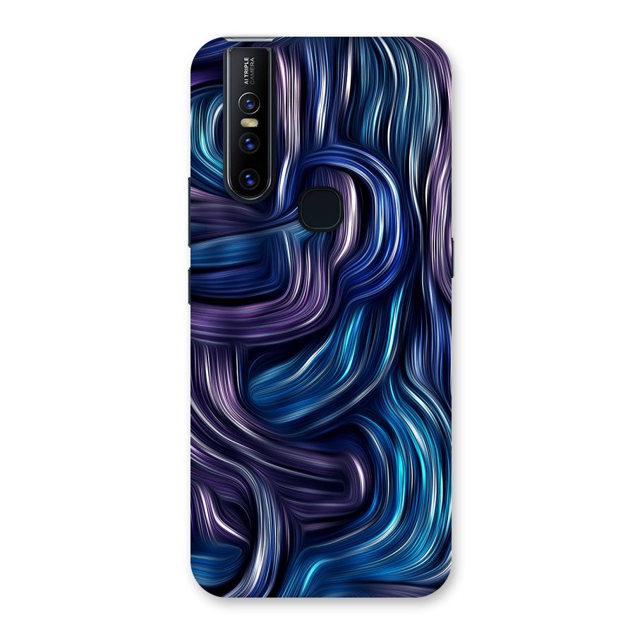 Blue and Purple Oil Paint Back Case for Vivo V15