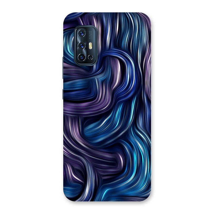 Blue and Purple Oil Paint Back Case for Vivo V17