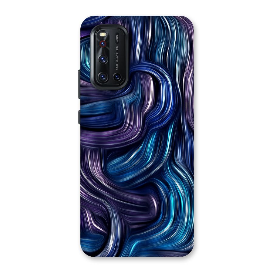 Blue and Purple Oil Paint Back Case for Vivo V19