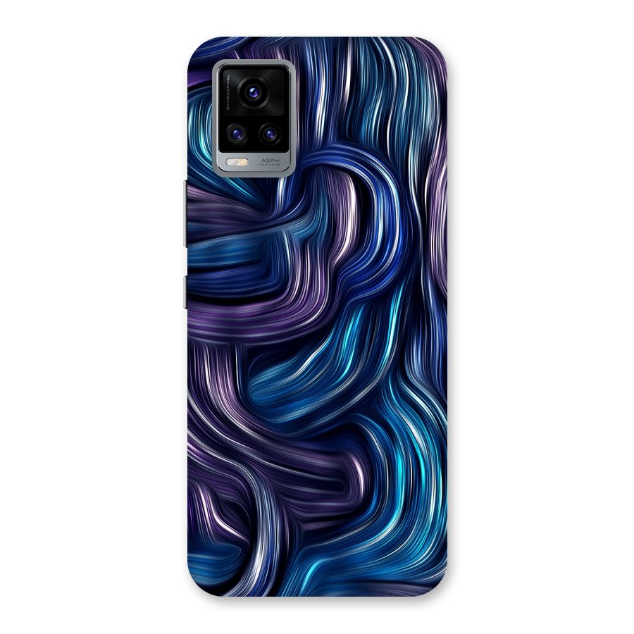 Blue and Purple Oil Paint Back Case for Vivo V20