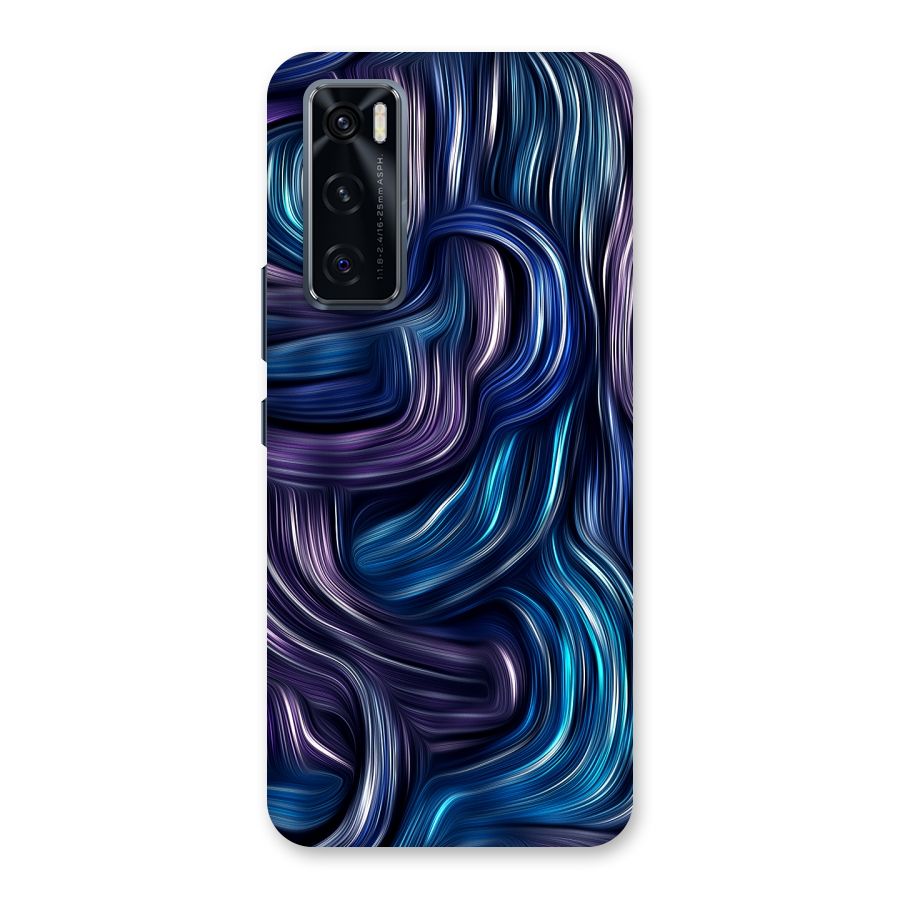 Blue and Purple Oil Paint Back Case for Vivo V20 SE