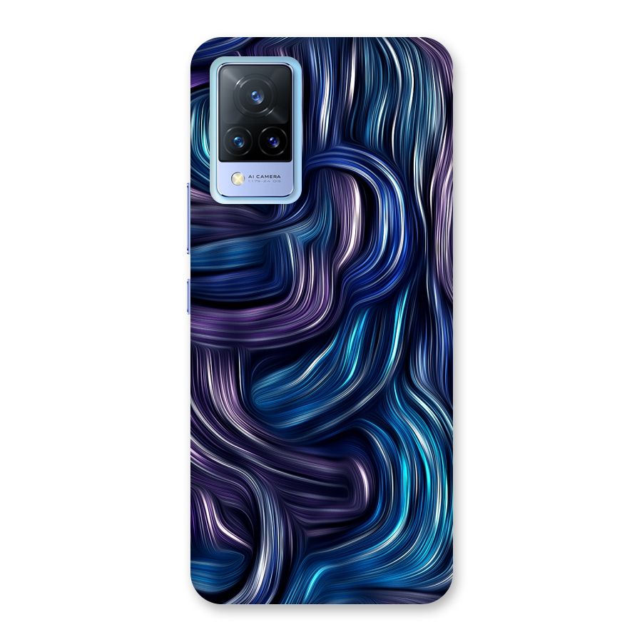 Blue and Purple Oil Paint Back Case for Vivo V21 5G