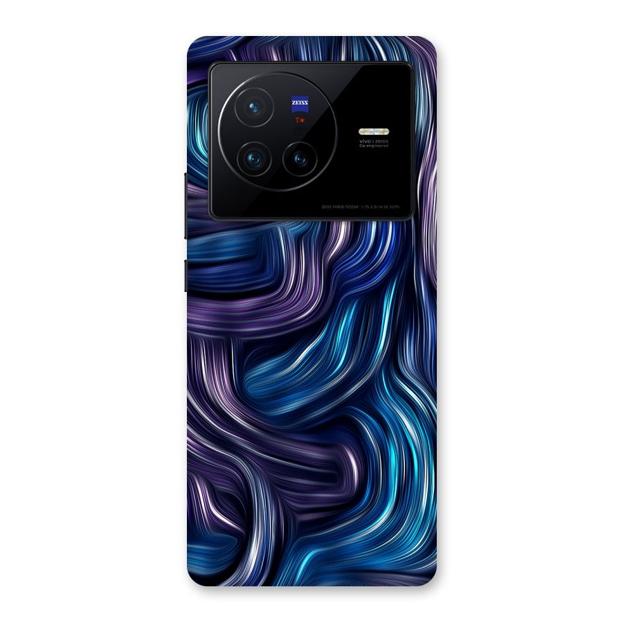 Blue and Purple Oil Paint Back Case for Vivo X80