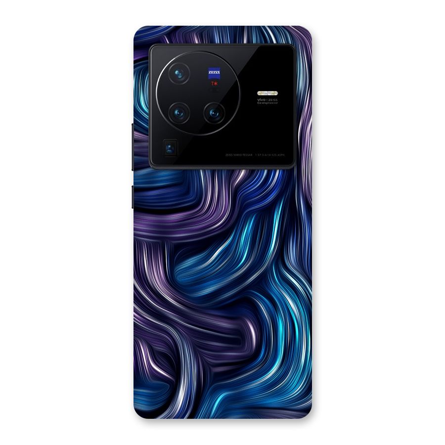 Blue and Purple Oil Paint Back Case for Vivo X80 Pro