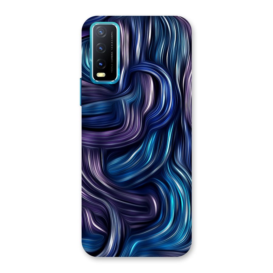 Blue and Purple Oil Paint Back Case for Vivo Y20