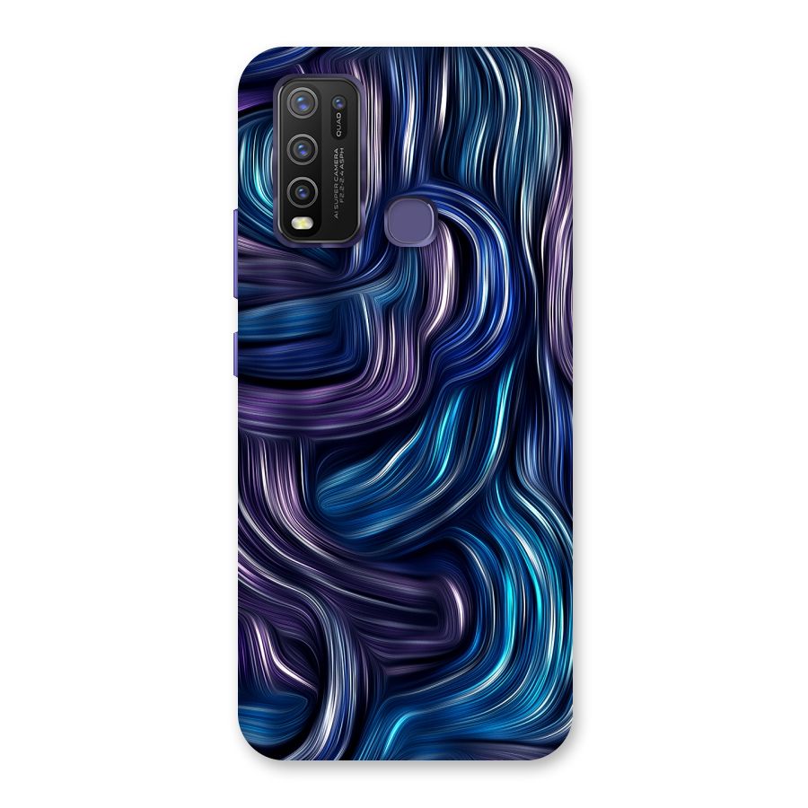 Blue and Purple Oil Paint Back Case for Vivo Y30