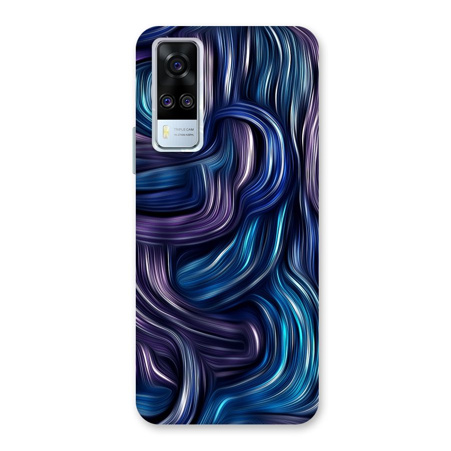 Blue and Purple Oil Paint Back Case for Vivo Y31