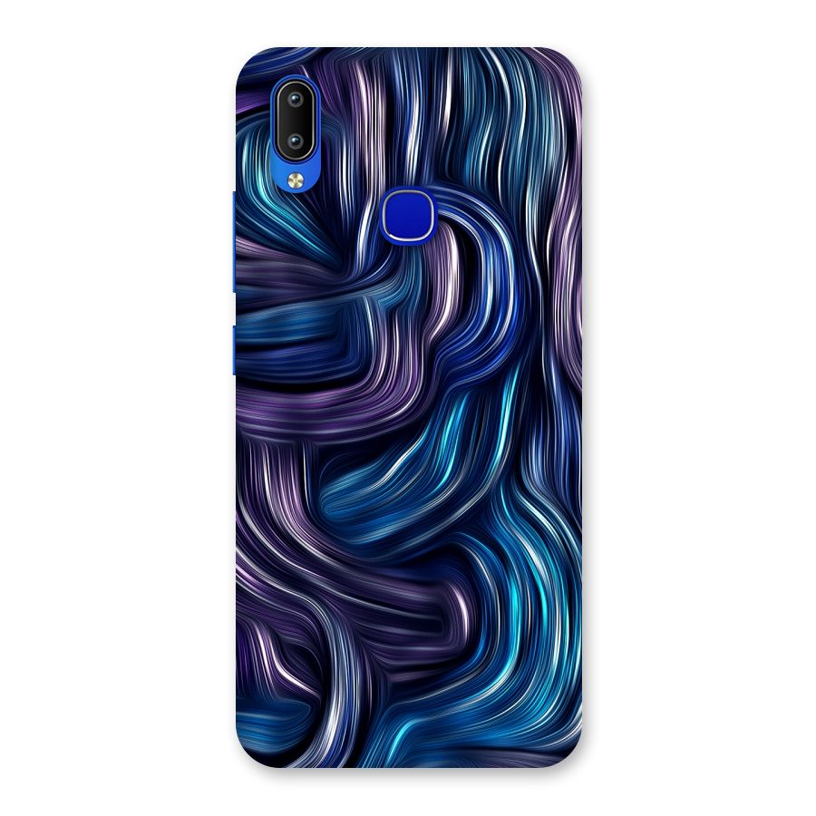 Blue and Purple Oil Paint Back Case for Vivo Y91