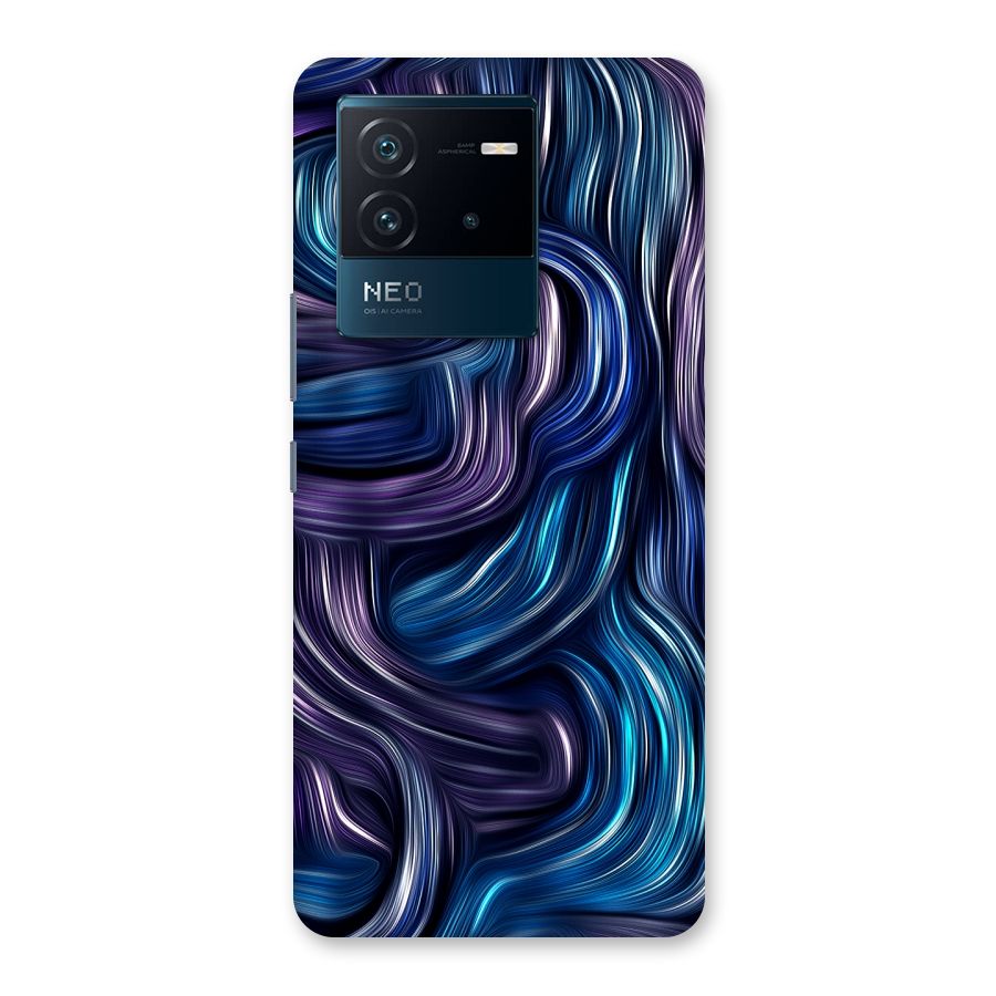 Blue and Purple Oil Paint Back Case for Vivo iQOO Neo 6 5G