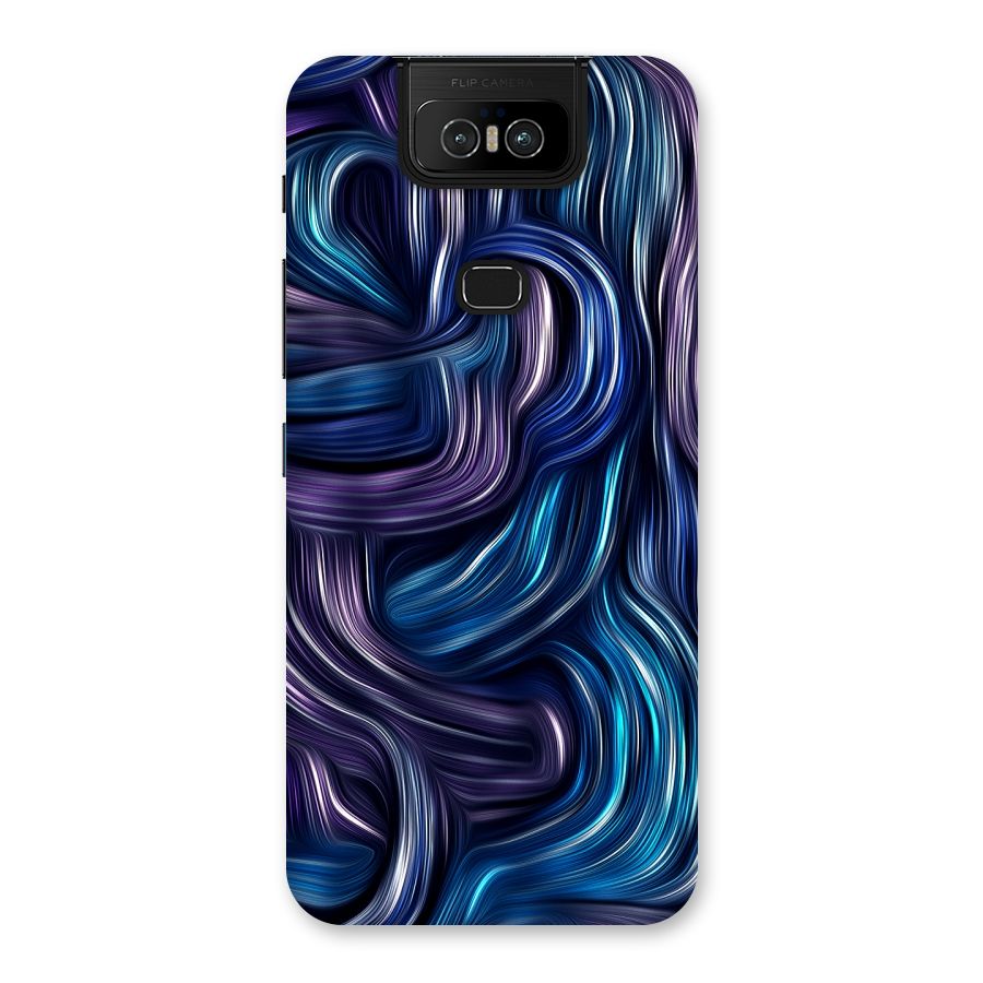Blue and Purple Oil Paint Back Case for Zenfone 6z