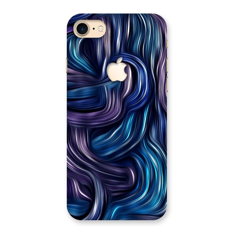 Blue and Purple Oil Paint Back Case for iPhone 7 Apple Cut