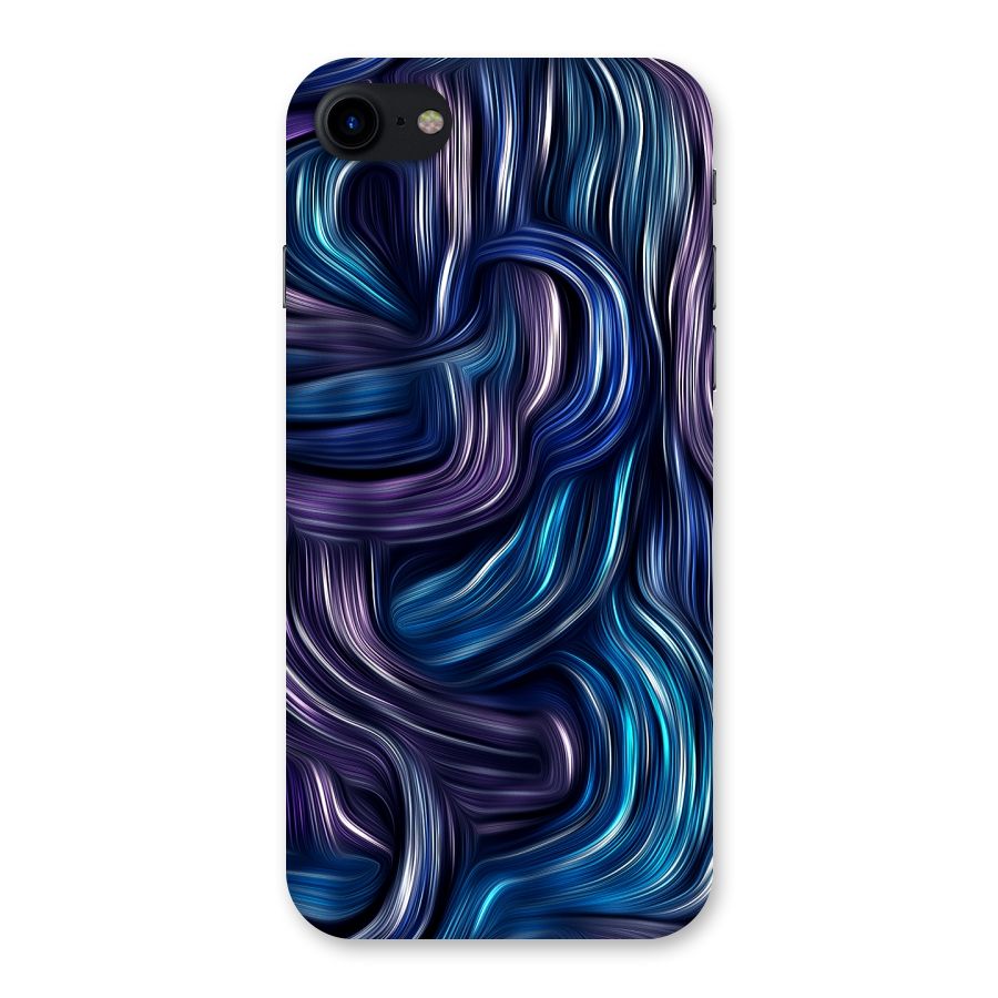 Blue and Purple Oil Paint Back Case for iPhone SE 2020