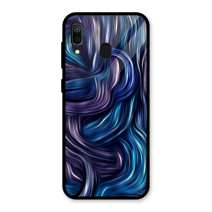 Blue and Purple Oil Paint Glass Back Case for Galaxy A30