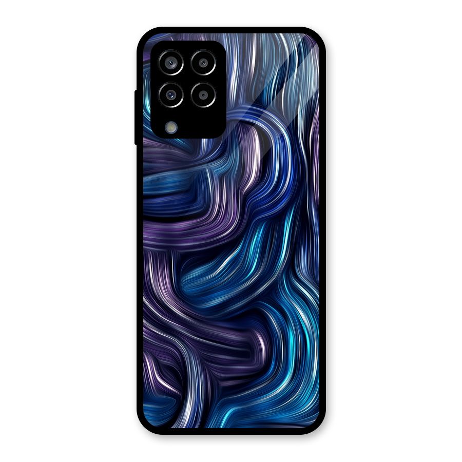 Blue and Purple Oil Paint Glass Back Case for Galaxy M33
