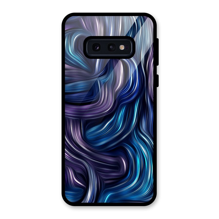 Blue and Purple Oil Paint Glass Back Case for Galaxy S10e