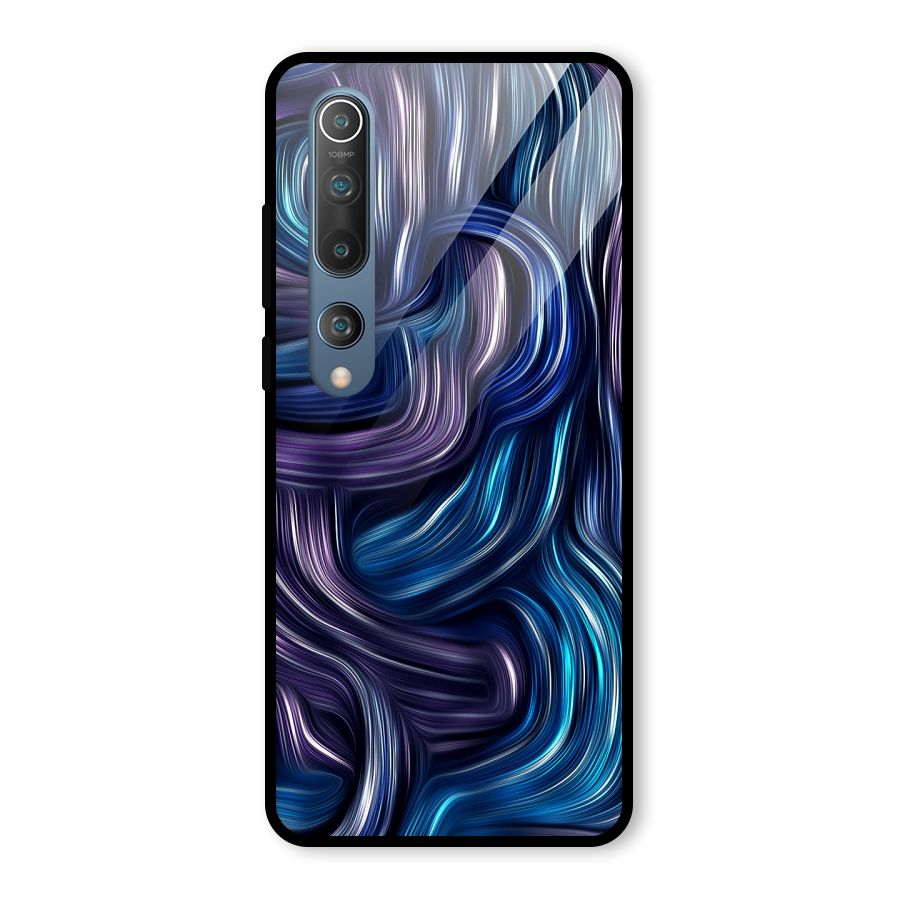 Blue and Purple Oil Paint Glass Back Case for Mi 10