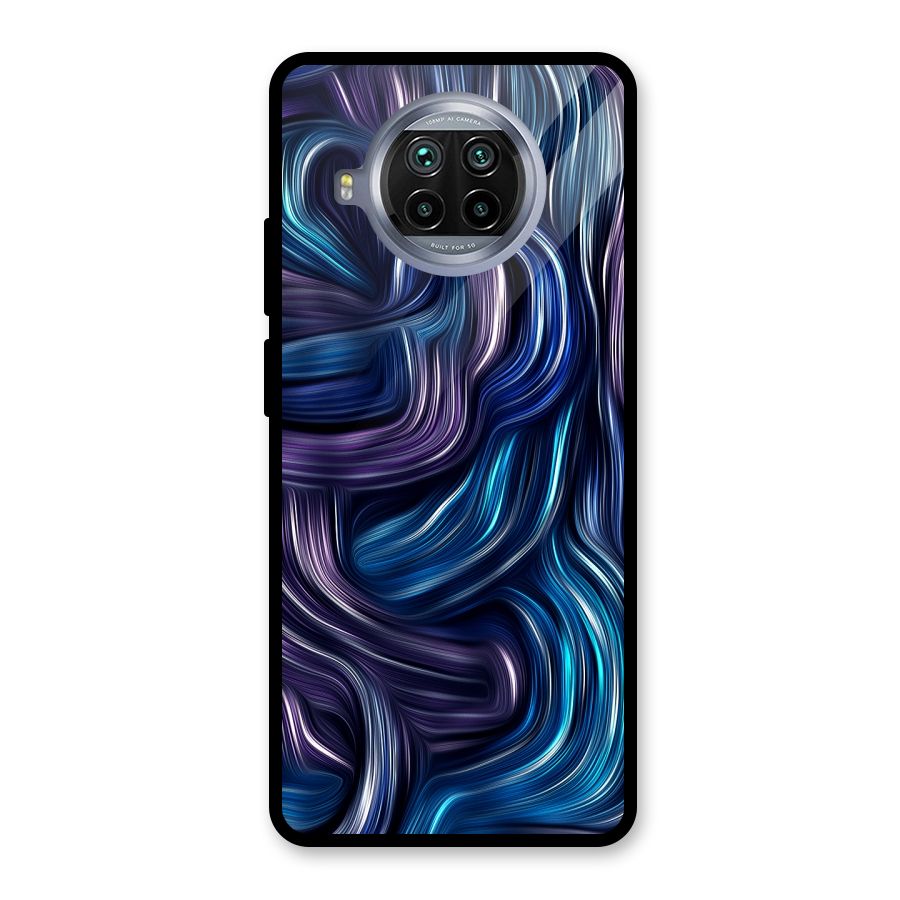 Blue and Purple Oil Paint Glass Back Case for Mi 10i