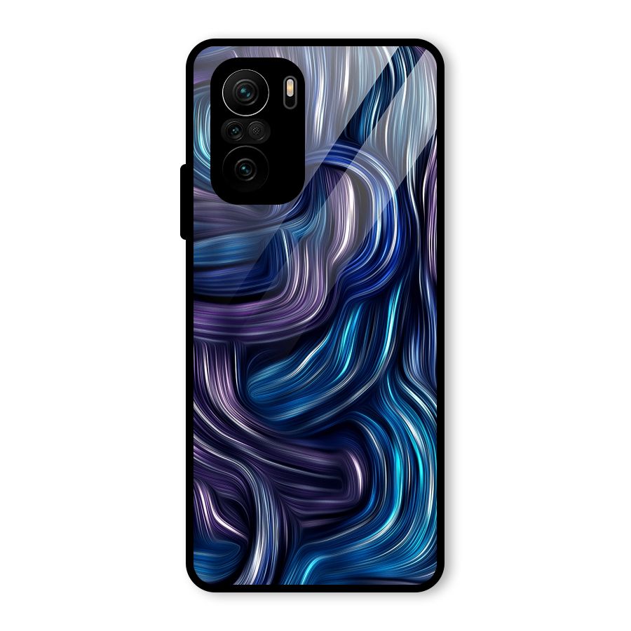 Blue and Purple Oil Paint Glass Back Case for Mi 11x