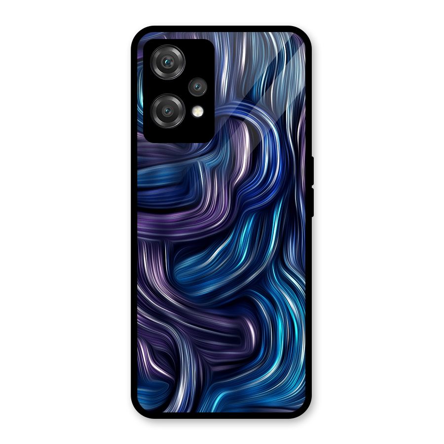 Blue and Purple Oil Paint Glass Back Case for OnePlus Nord CE 2 Lite 5G