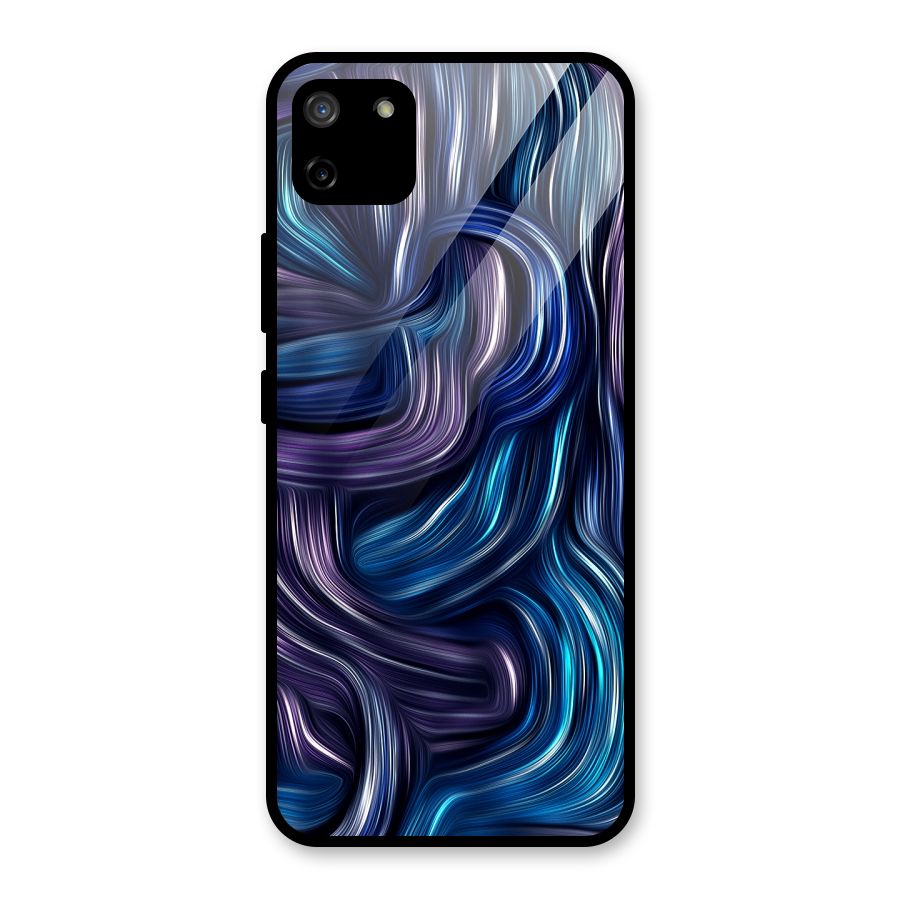 Blue and Purple Oil Paint Glass Back Case for Realme C11