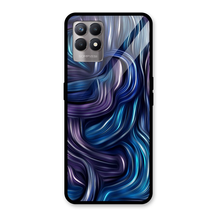 Blue and Purple Oil Paint Glass Back Case for Realme Narzo 50