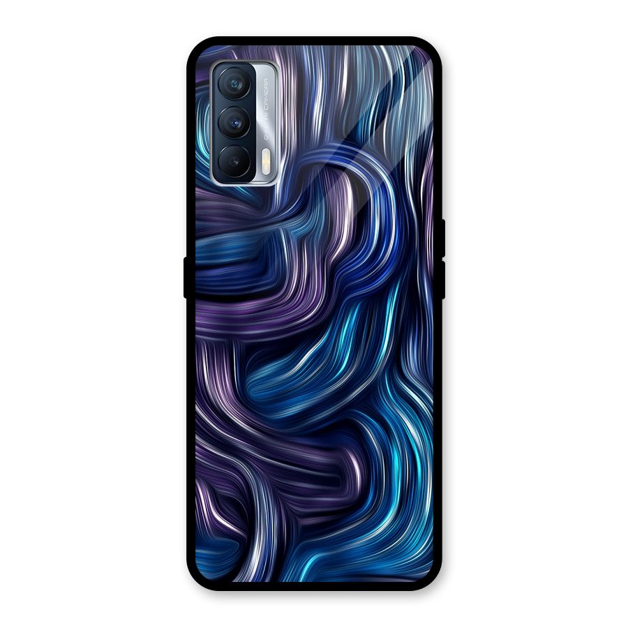 Blue and Purple Oil Paint Glass Back Case for Realme X7