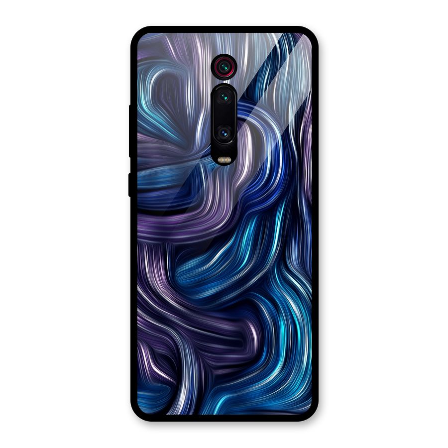 Blue and Purple Oil Paint Glass Back Case for Redmi K20