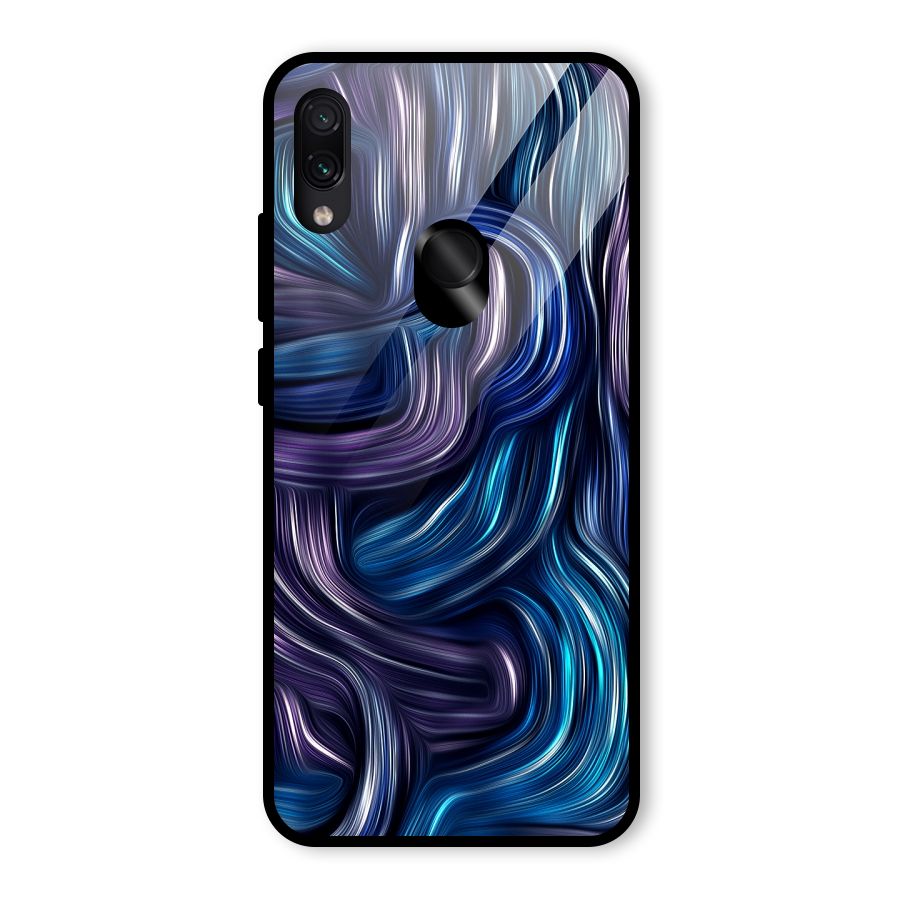 Blue and Purple Oil Paint Glass Back Case for Redmi Note 7 Pro