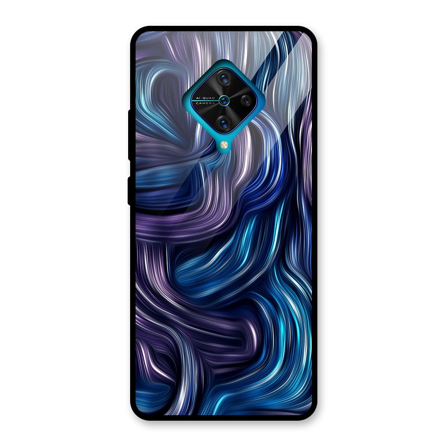 Blue and Purple Oil Paint Glass Back Case for Vivo S1 Pro