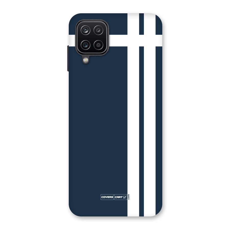 Blue and White Back Case for Galaxy A12