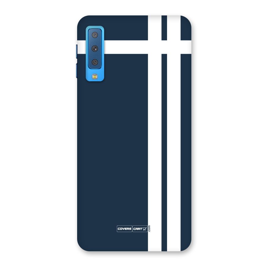Blue and White Back Case for Galaxy A7 (2018)