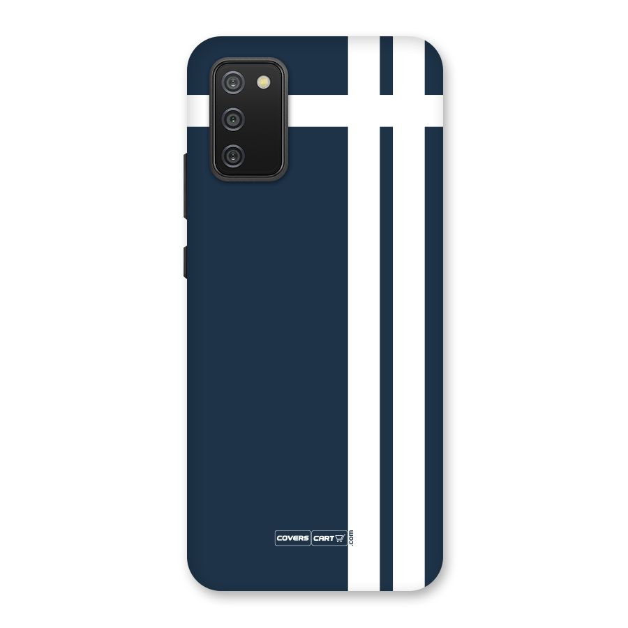 Blue and White Back Case for Galaxy M02s