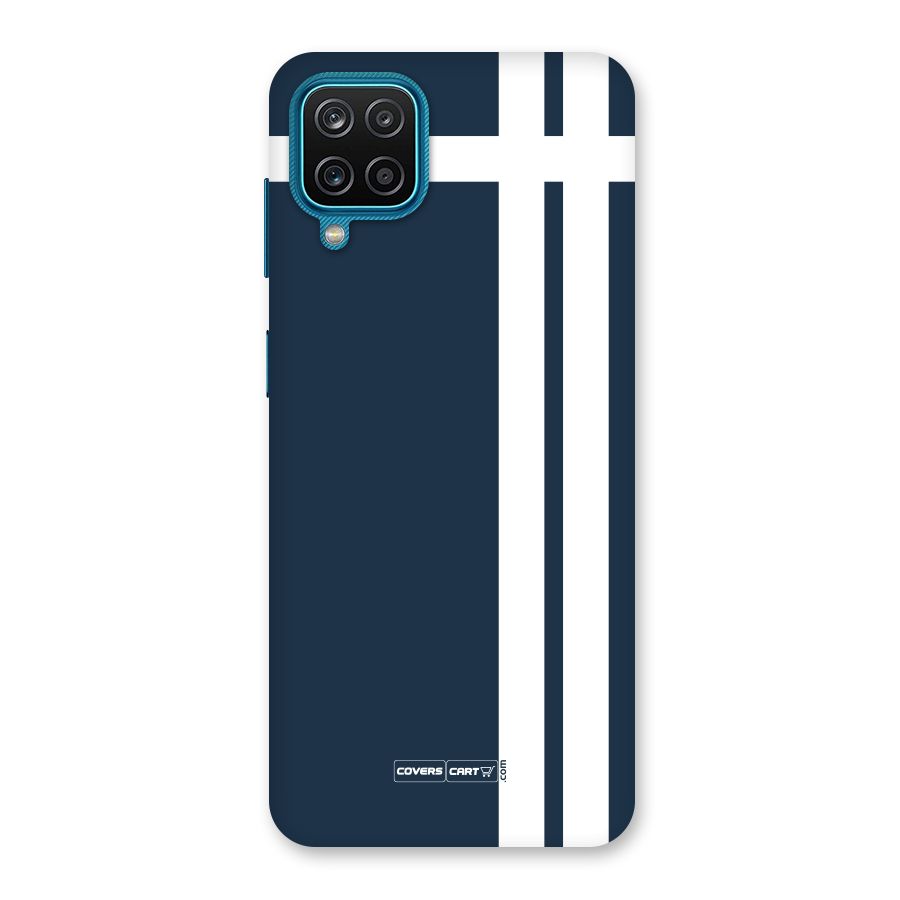 Blue and White Back Case for Galaxy M12