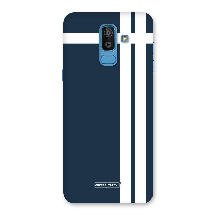 Blue and White Back Case for Galaxy On8 (2018)