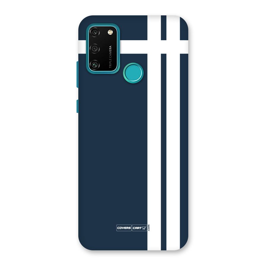 Blue and White Back Case for Honor 9A