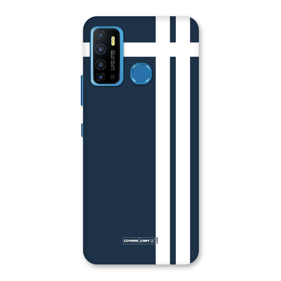 Blue and White Back Case for Infinix Hot 9