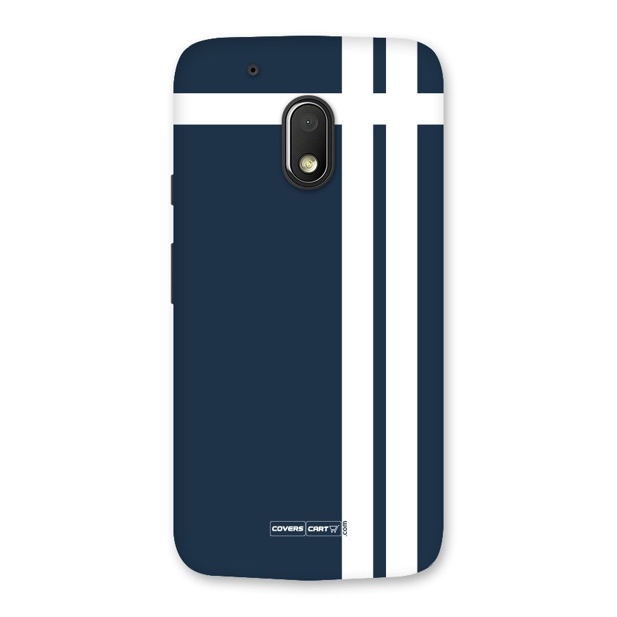 Blue and White Back Case for Moto G4 Play