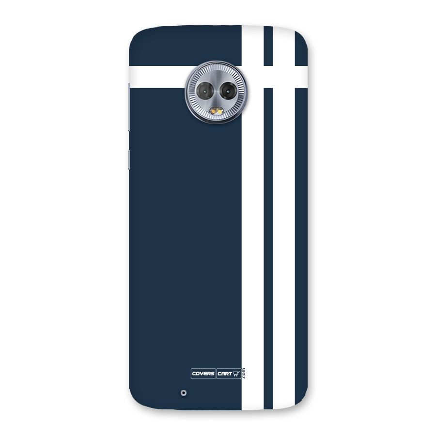 Blue and White Back Case for Moto G6