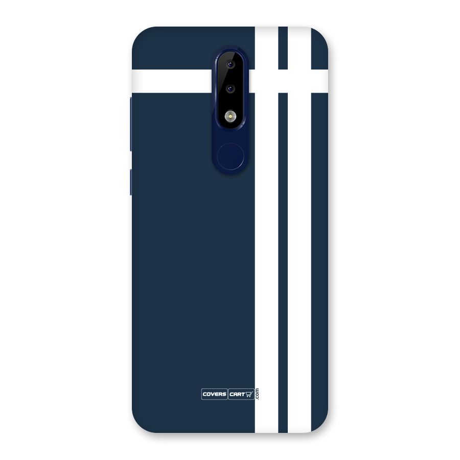 Blue and White Back Case for Nokia 5.1 Plus