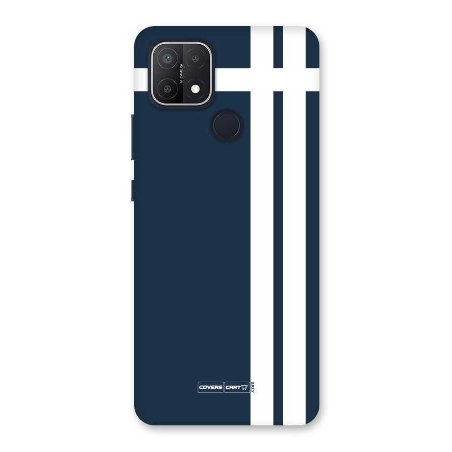 Blue and White Back Case for Oppo A15s