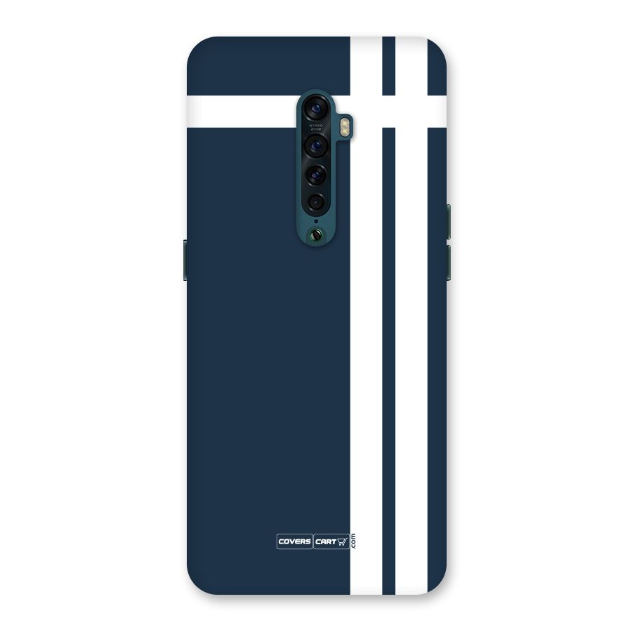 Blue and White Back Case for Oppo Reno2